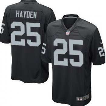 Nike Oakland Raiders #25 D.J. Hayden Black Game Kids Jersey