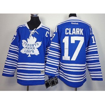 Toronto Maple Leafs #17 Wendel Clark 2014 Winter Classic Blue Kids Jersey