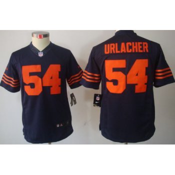 Nike Chicago Bears #54 Brian Urlacher Blue With Orange Limited Kids Jersey