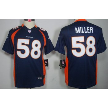 Nike Denver Broncos #58 Von Miller Blue Limited Kids Jersey