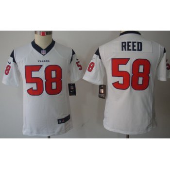 Nike Houston Texans #58 Brooks Reed White Limited Kids Jersey