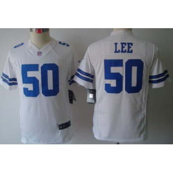 Nike Dallas Cowboys #50 Sean Lee White Limited Kids Jersey