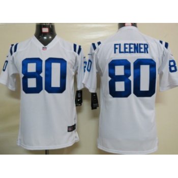 Nike Indianapolis Colts #80 Coby Fleener White Game Kids Jersey