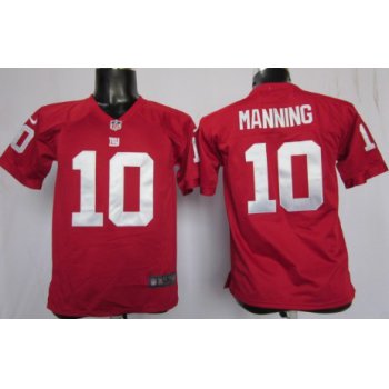 Nike New York Giants #10 Eli Manning Red Game Kids Jersey