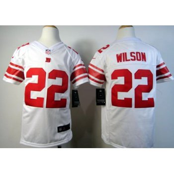 Nike New York Giants #22 David Wilson White Game Kids Jersey