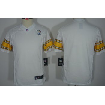 Nike Pittsburgh Steelers Blank White Limited Kids Jersey
