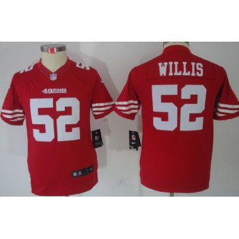 Nike San Francisco 49ers #52 Patrick Willis Red Limited Kids Jersey