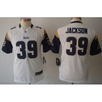Nike St. Louis Rams #39 Steven Jackson White Limited Kids Jersey