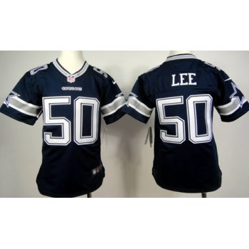 Nike Dallas Cowboys #50 Sean Lee Blue Game Kids Jersey