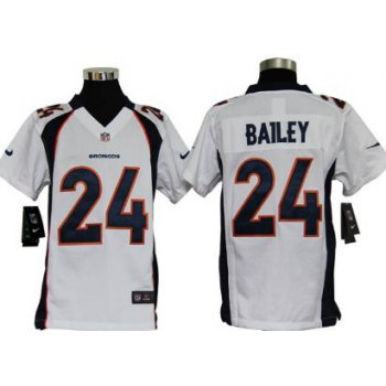 Nike Denver Broncos #24 Champ Bailey White Game Kids Jersey