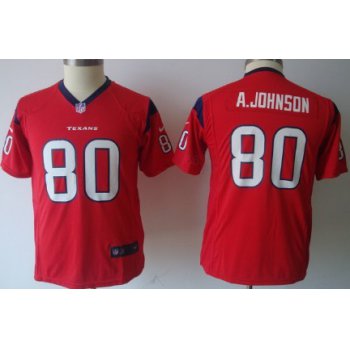 Nike Houston Texans #80 Andre Johnson Red Game Kids Jersey