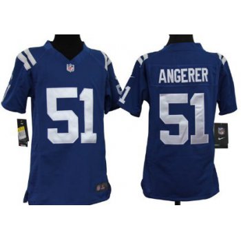 Nike Indianapolis Colts #51 Pat Angerer Blue Game Kids Jersey