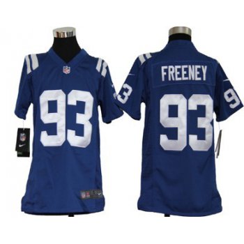 Nike Indianapolis Colts #93 Dwight Freeney Blue Game Kids Jersey