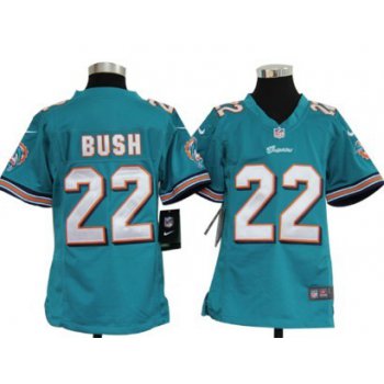 Nike Miami Dolphins #22 Reggie Bush Green Game Kids Jersey