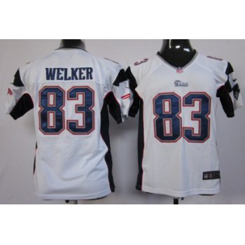 Nike New England Patriots #83 Wes Welker White Game Kids Jersey