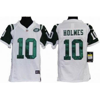 Nike New York Jets #10 Santonio Holmes White Game Kids Jersey