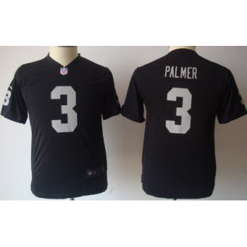 Nike Oakland Raiders #3 Carson Palmer Black Game Kids Jersey