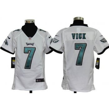 Nike Philadelphia Eagles #7 Michael Vick White Game Kids Jersey