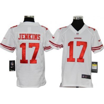 Nike San Francisco 49ers #17 A.J. Jenkins White Game Kids Jersey