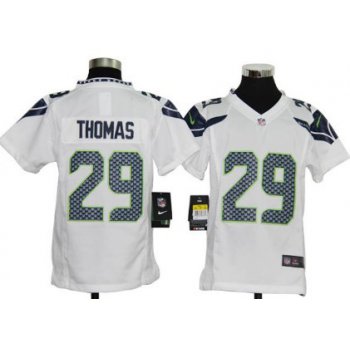 Nike Seattle Seahawks #29 Earl Thomas White Game Kids Jersey
