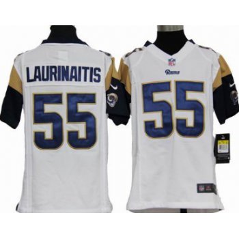 Nike St. Louis Rams #55 James Laurinaitis White Game Kids Jersey