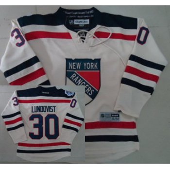 New York Rangers #30 Henrik Lundqvist 2012 Winter Classic Cream Kids Jersey