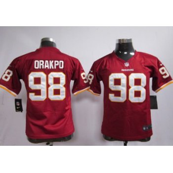 Nike Washington Redskins #98 Brian Orakpo Red Game Kids Jersey