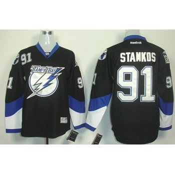 Tampa Bay Lightning #91 Steven Stamkos Black Kids Jersey