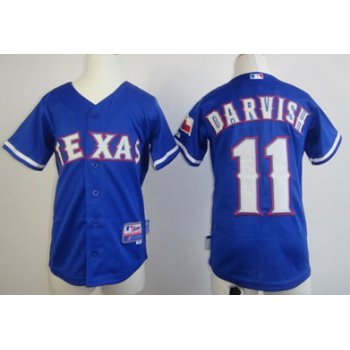 Texas Rangers #11 Yu Darvish Blue Kids Jersey