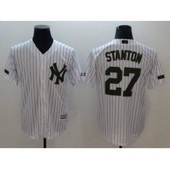 Men New York Yankees 27 Stanton White Game 2021 MLB Jersey