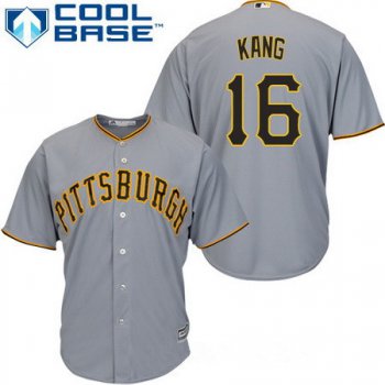 Men's Pittsburgh Pirates #16 Jung-ho Kang Gray Road Stitched MLB Majestic Cool Base Jersey