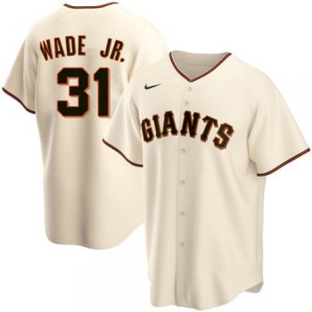 Men's San Francisco Giants 31 LaMonte Wade Jr Cream 2021 Replica Home Jersey