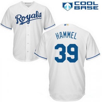 Men's Kansas City Royals #39 Jason Hammel White Home Stitched MLB Majestic Cool Base Jersey