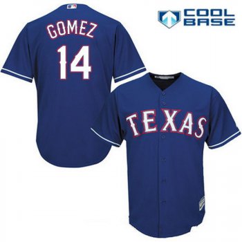 Men's Texas Rangers #14 Carlos Gomez Royal Blue Alternate Stitched MLB Majestic Cool Base Jersey