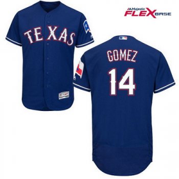 Men's Texas Rangers #14 Carlos Gomez Royal Blue Alternate Stitched MLB Majestic Flex Base Jersey