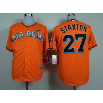 Miami Marlins #27 Giancarlo Stanton Orange Jersey