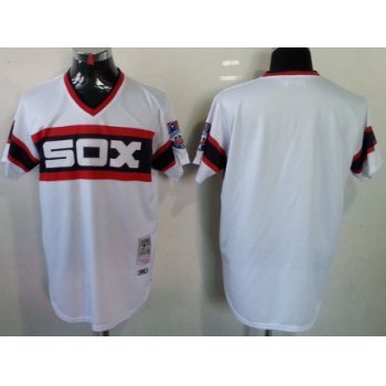 Chicago White Sox Blank 1983 White Pullover Throwback Jersey