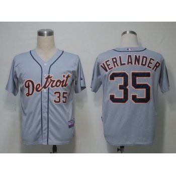 Detroit Tigers #35 Justin Verlander Gray Jersey