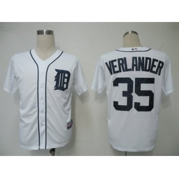 Detroit Tigers #35 Justin Verlander White Jersey