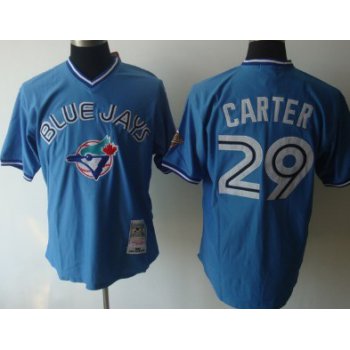 Toronto Blue Jays #29 Joe Carter 1993 Light Blue Throwback Jersey