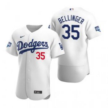 Los Angeles Dodgers #35 Cody Bellinger White 2020 World Series Champions Jersey