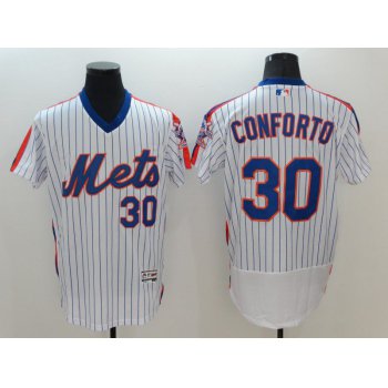 Men New York Mets 30 Conforto White Elite MLB Jerseys