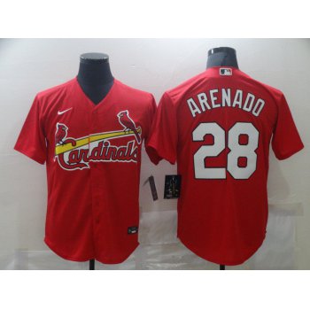 Men's St. Louis Cardinals #28 Nolan Arenado Red Stitched MLB Cool Base Nike Jersey