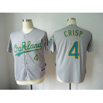 Oakland Athletics #4 Coco Crisp Gray Jersey