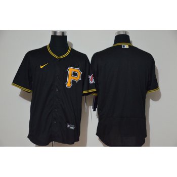 Men's Pittsburgh Pirates Blank Black Stitched MLB Flex Base Nike Jersey