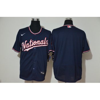 Men's Washington Nationals Blank Navy Blue Stitched MLB Cool Base Nike Jersey