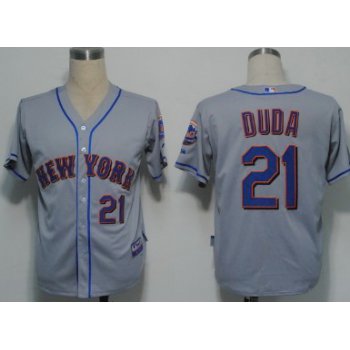 New York Mets #21 Lucas Duda Gray Jersey