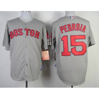 Boston Red Sox #15 Dustin Pedroia 2014 Gray Jersey