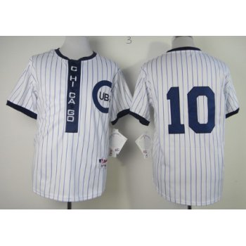 Chicago Cubs #10 Ron Santo 1909 White Pullover Jersey