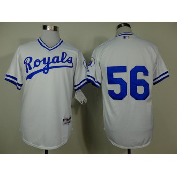 Kansas City Royals #56 Greg Holland 1974 White Jersey